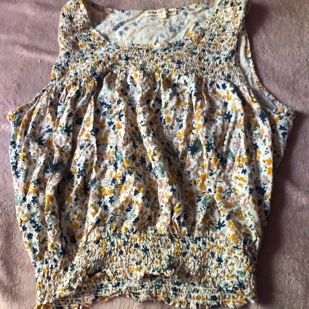 Brand new without tags Rose and thyme cinched waist tank Yb